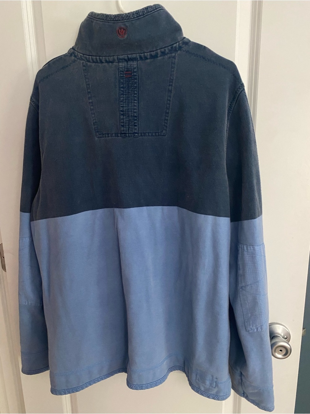 FatFace Airlie 1988 Two-Tone Blue Quarter Zip Pullover - XL - Picture 3 of 4